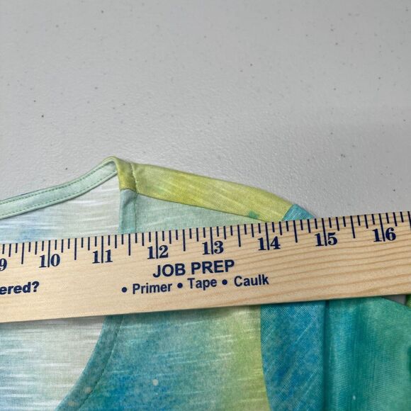 Coral Bay Tee Womens Small Colorful Turtle Fish Rhinestones 3/4 Sleeves - Picture 8 of 14